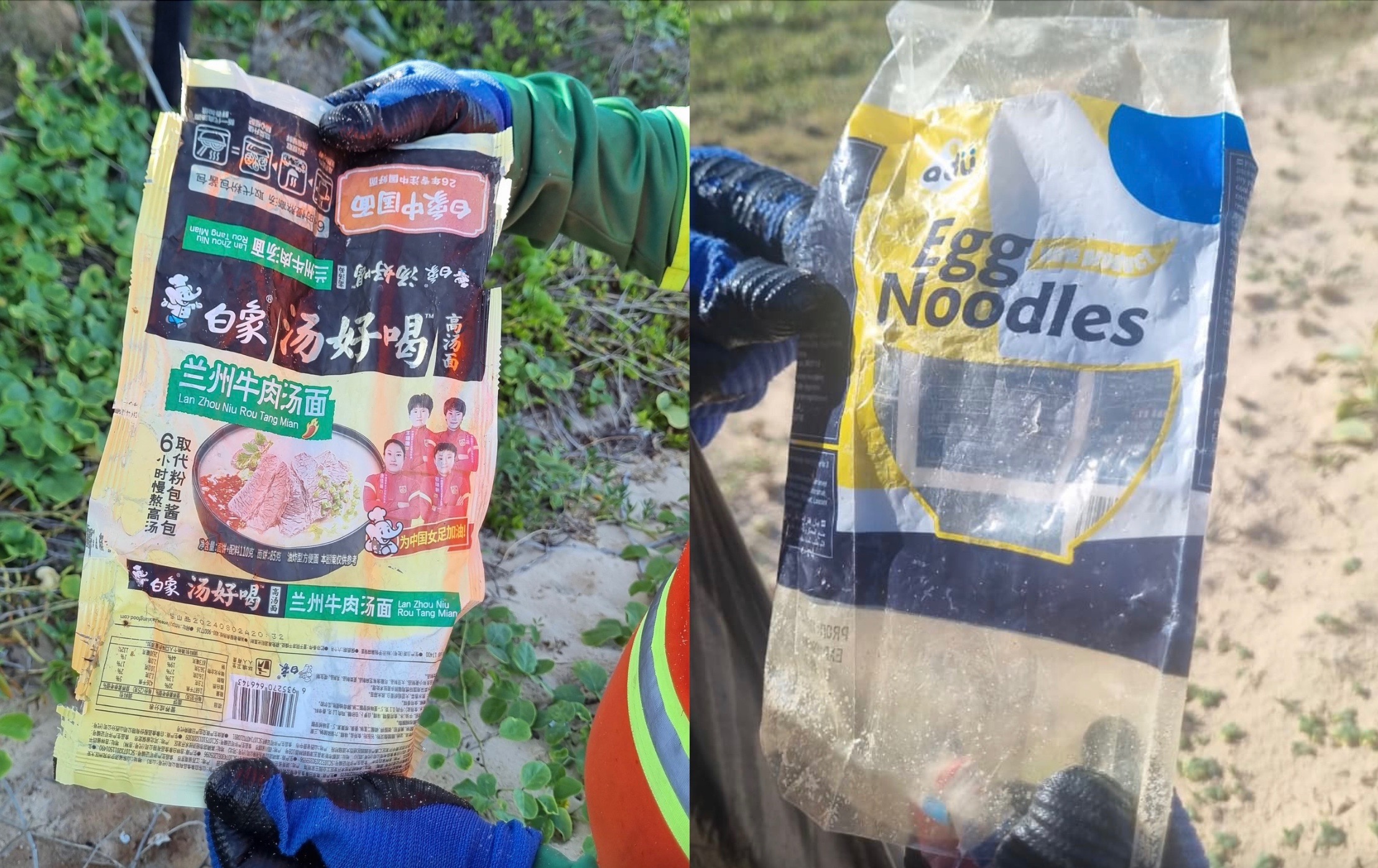 Lixo asiatico nas praias de natal