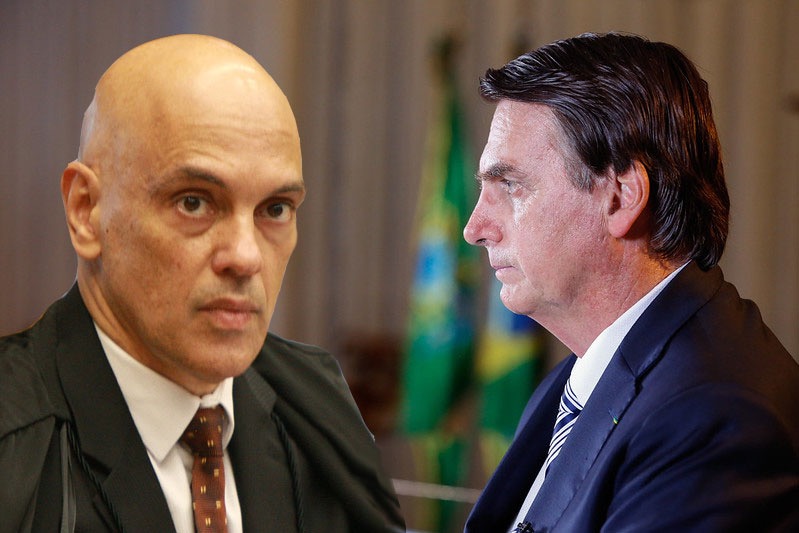 Alexandre de Moraes e Jair Bolsonaro