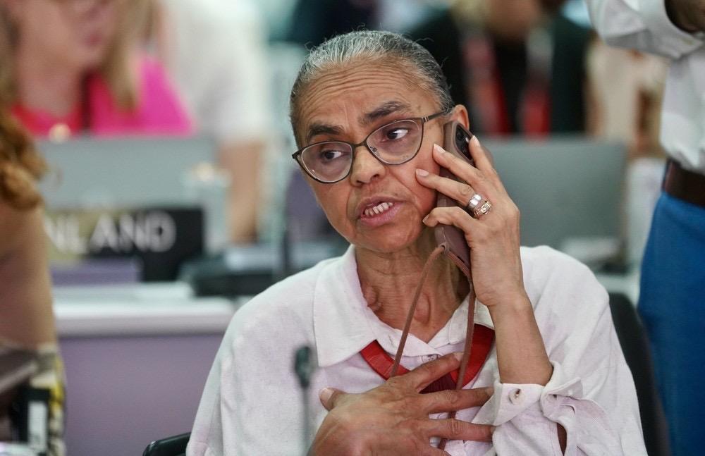 Ministra do Meio Ambiente, Marina Silva, durante plenária de encerramento da COP30. — Foto: Ministério do Meio Ambiente