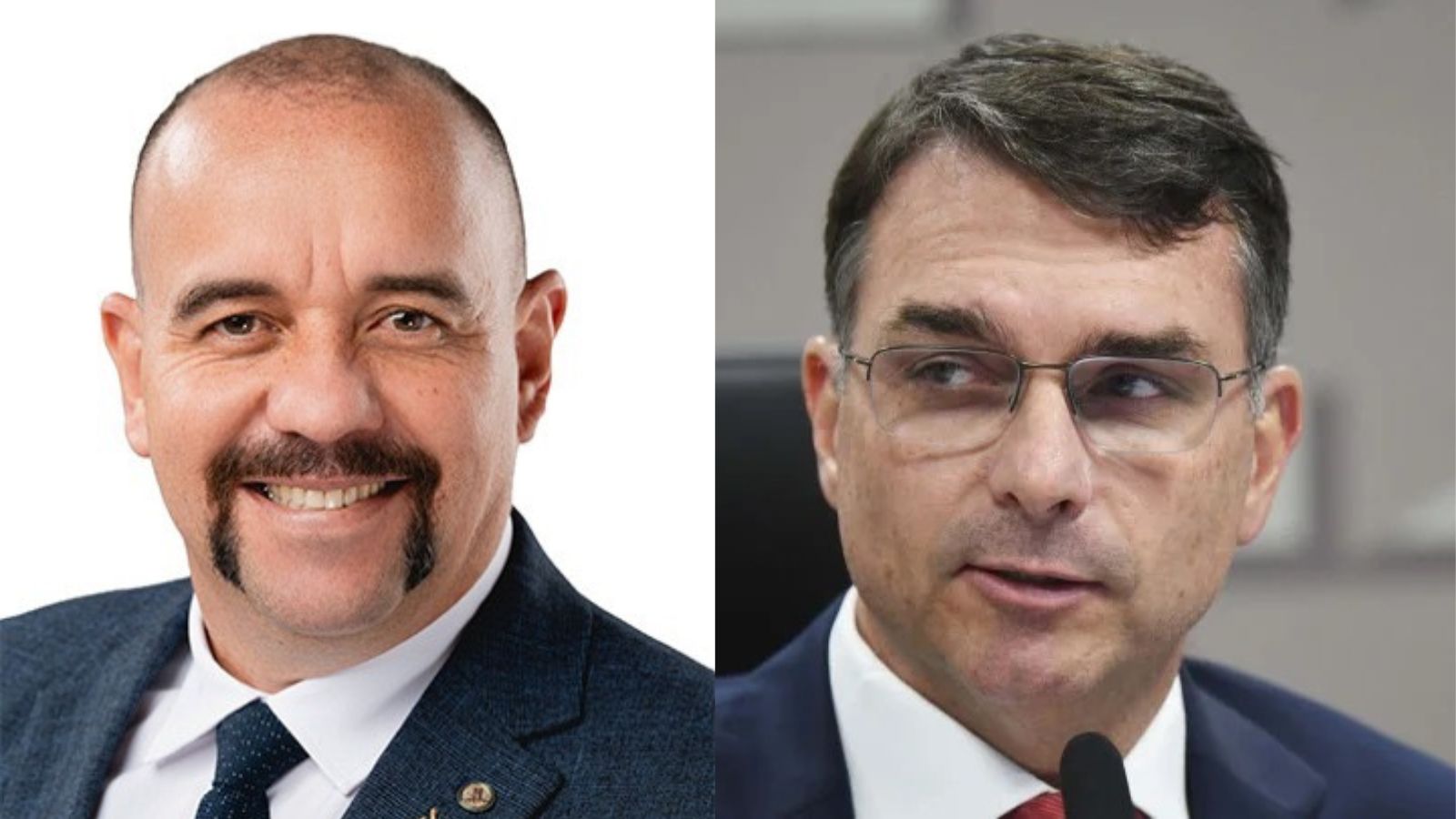 Sargento Gonçalves e Flávio Bolsonaro