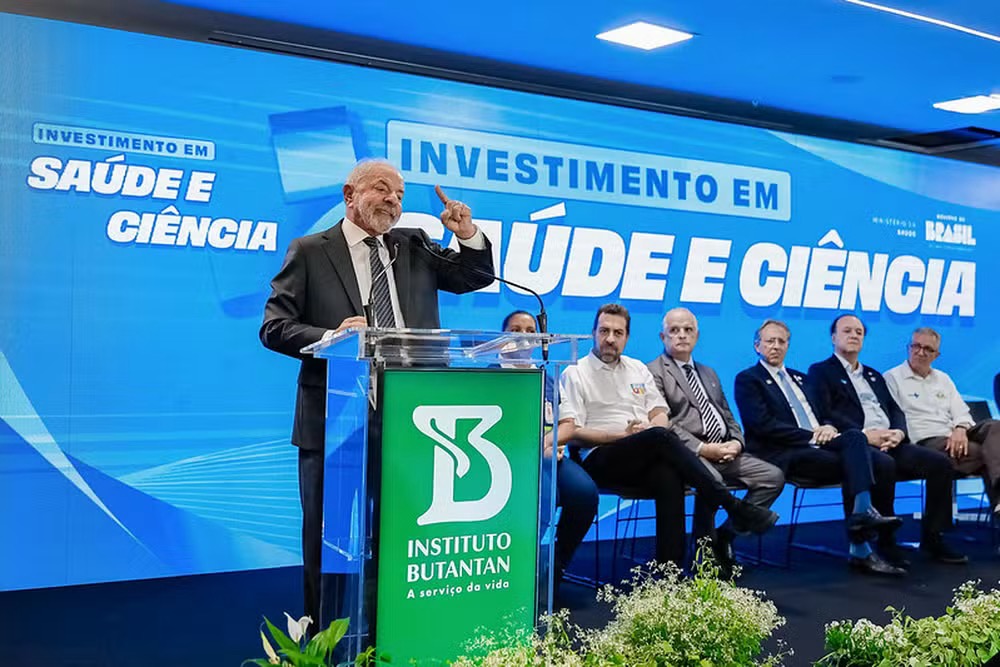 Lula participa de evento do Instituto Butantan em São Paulo. — Foto: Ricardo Stuckert/ Presidência da República