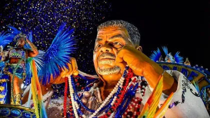 Desfile da Beija-Flor de Nilópolis em 2025, atual campeã do Carnaval do Rio de Janeiro  • Dhavid Normando/Rio Carnaval