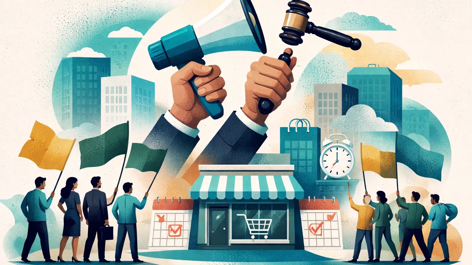 Portaria do governo dá mais força a sindicatos e exige aprovação em convenção coletiva para autorizar trabalho em feriados (Foto: Ilustração Gazeta do Povo - com DALL-e)