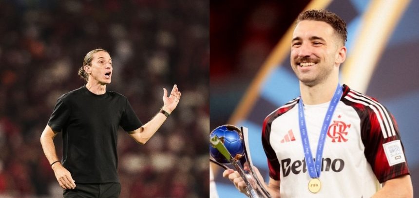 Filipe Luis e Léo Ortiz / Fotos: Divulgação/Flamengo