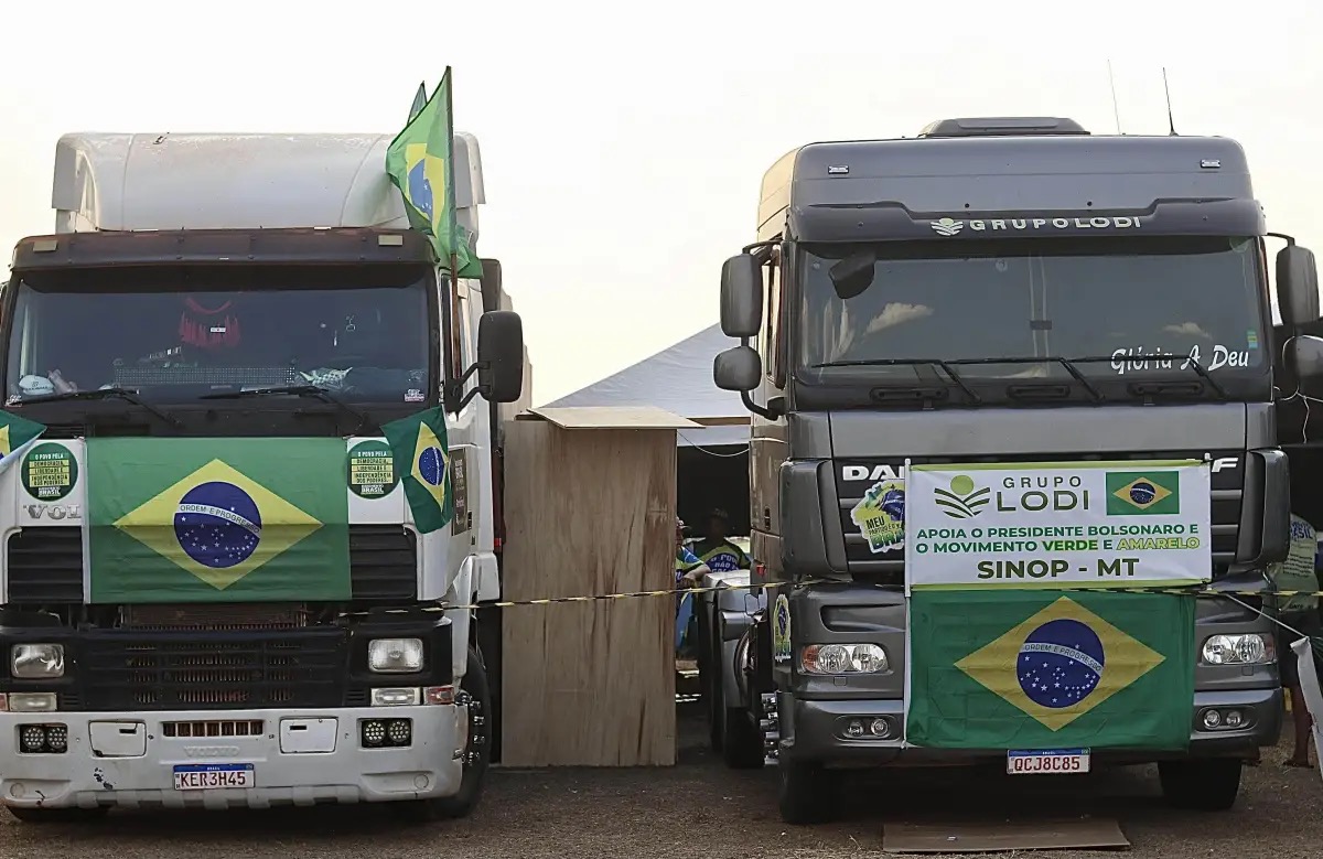 Greve dos caminhoneiros em 2021  • FREDERICO BRASIL/FUTURA PRESS/FUTURA PRESS/ESTADÃO CONTEÚDO