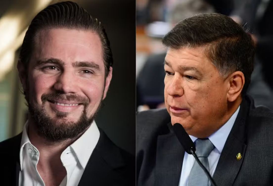 Daniel Vorcaro e Carlos Viana — Foto: Ana Paula Paiva/Valor e Saulo Cruz/Agência Senado