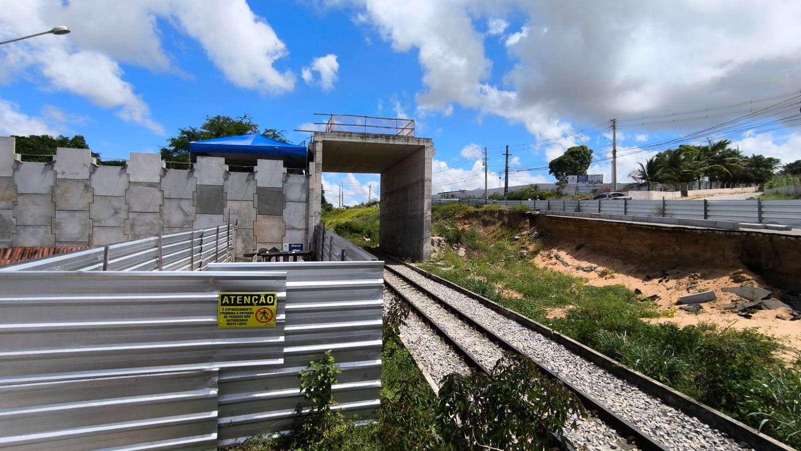 Obra Pontilhão de Cidade Nova em Natal | Crédito: Foto: Demis Roussos/STTU