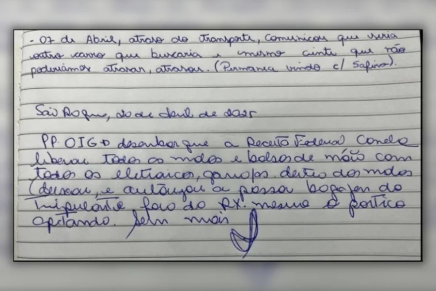 Registro de liberação mala de Hugo Motta e Ciro Nogueira 