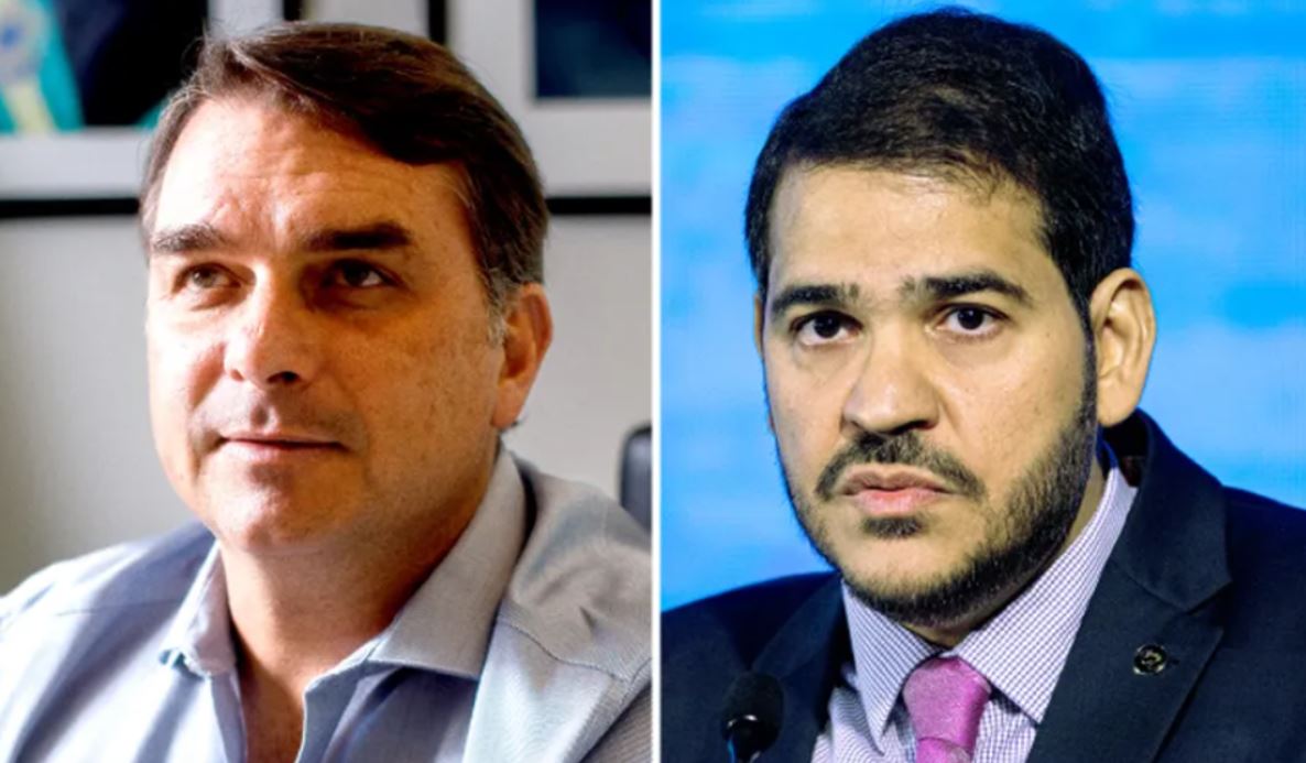 Flávio Bolsonaro e Messias - Foto: Montagem O GLOBO