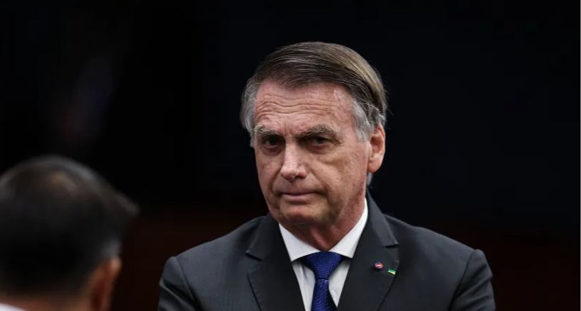 O ex-presidente Jair Bolsonaro durante o interrogatório da ação sobre o plano de golpe de Estado, no STF  • Ton Molina/STF