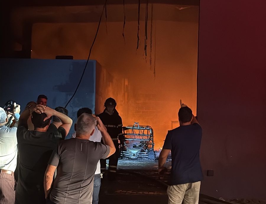 incendio na garagem oficina UTC Valentin em Parnamirim