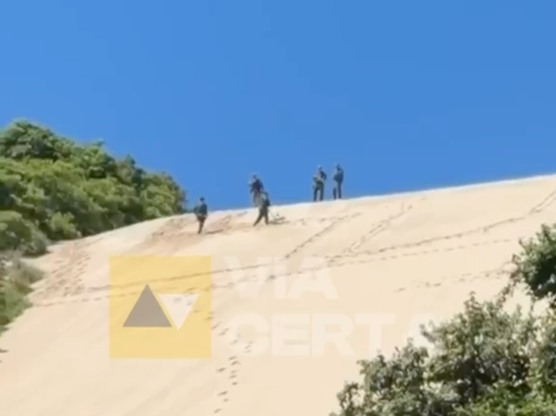 SIGLA DA FACÇÃO SINDICATO DO CRIME ESCRITA NO MORRO DO CARECA EM NATAL