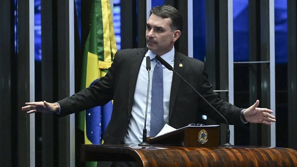 O pré-candidato à Presidência e filho do ex-presidente Jair Bolsonaro, senador Flávio Bolsonaro (PL-RJ)  • Carlos Moura/Agência Senado