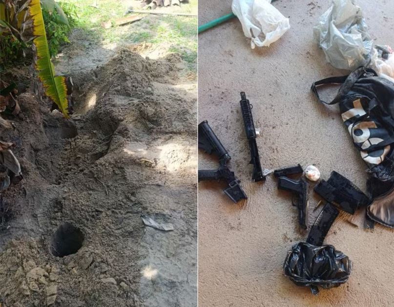 Fuzil foi apreendido em comunidade em Mossoró — Foto: Divulgação