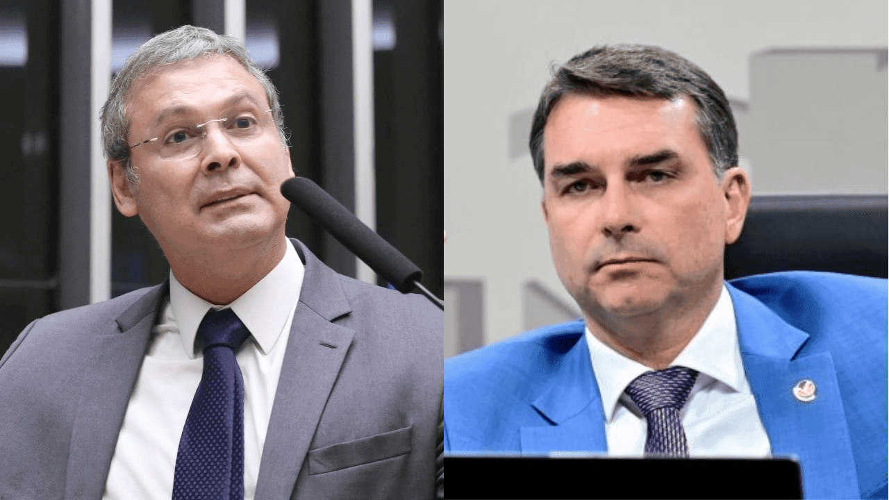 O deputado federal Lindbergh Farias e o senador Flávio Bolsonaro | Foto: Kayo Magalhães/Câmara dos Deputados/Geraldo Magela/Agência Senado