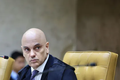 O ministro Alexandre de Moraes durante sessão plenária do STF  • Fellipe Sampaio/STF