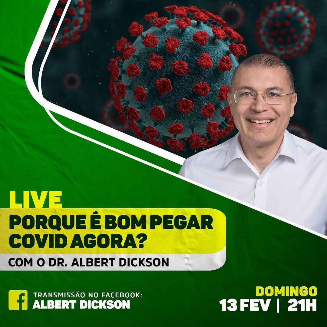 Deputado do RN faz live com o tema: "Porque é bom pegar Covid agora?"