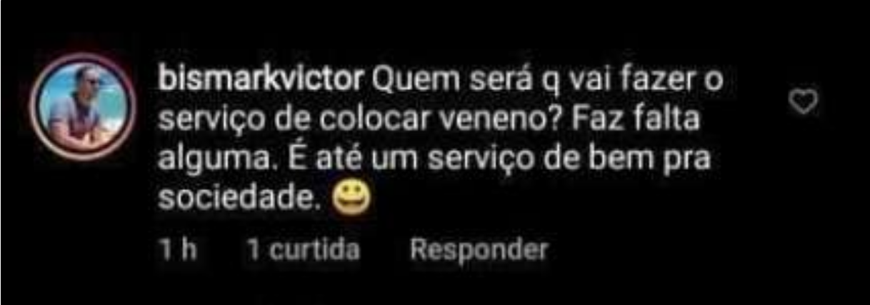 Advogado diz que caicoense que sugeriu envenenar Bolsonaro recebeu 800 ameaças de mortes até Instagram ser derrubado