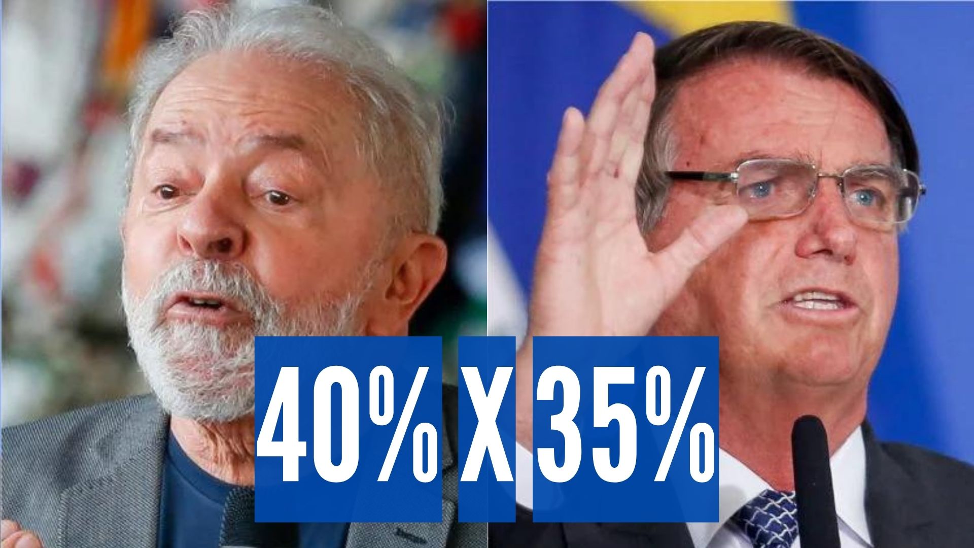 Encostou: PoderData aponta diferença de apenas 5 pontos entre Lula e Bolsonaro