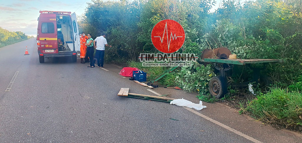 Idoso em carroça morre após ser atingido por caminhonete na RN-015