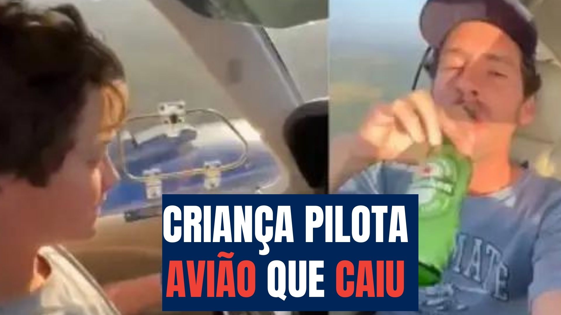 [VIDEO] Criança pilota avião enquanto pai bebe; Aeronave caiu neste domingo (30)