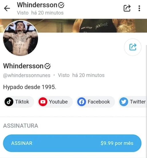 Whindersson entra em plataforma de conteúdo adulto e cobra quase R$ 50 por acesso às fotos íntimas