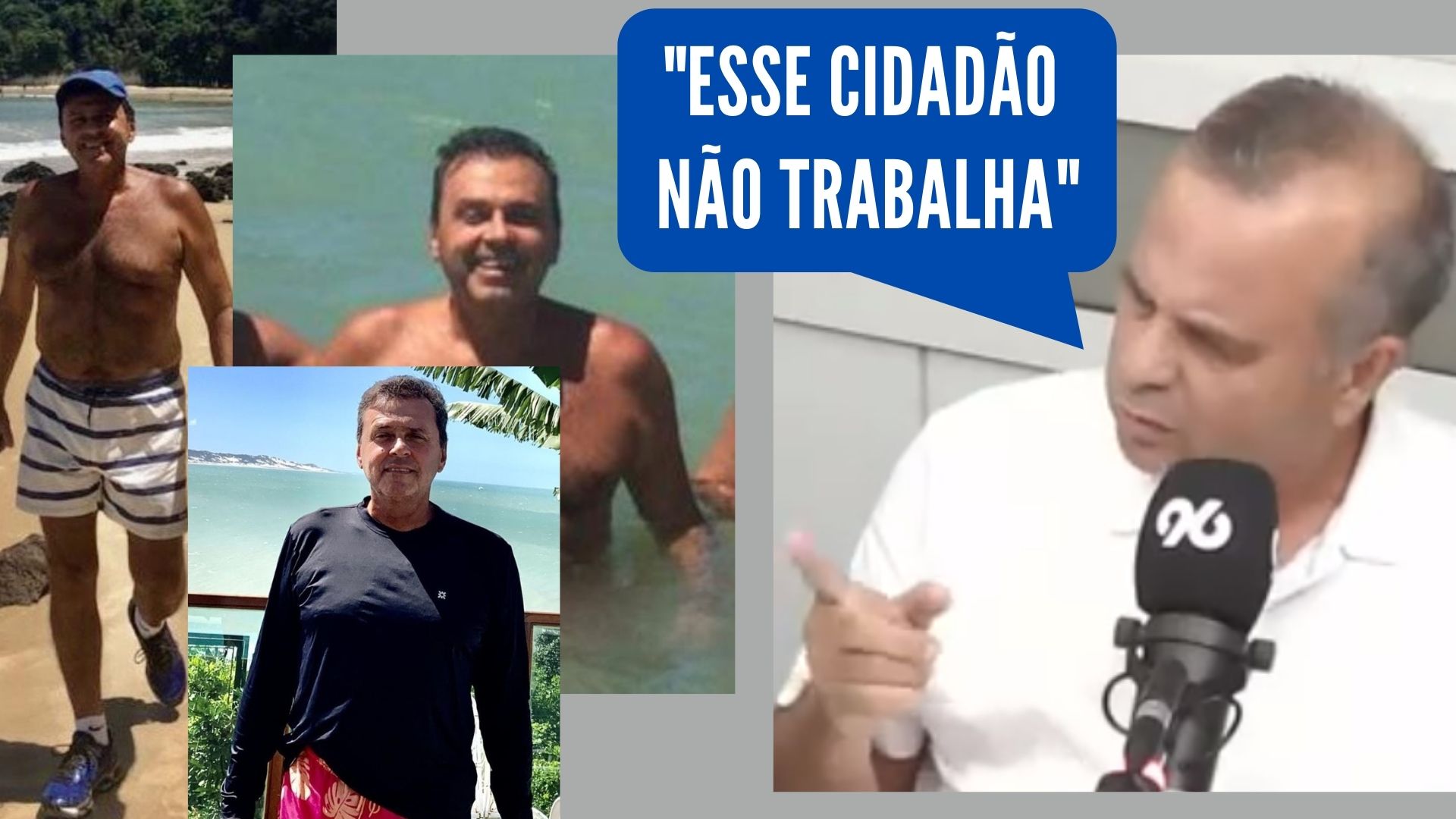 Rogério Marinho afirma que Carlos Eduardo "não trabalha" há quatro anos: "Só vejo ele na praia"