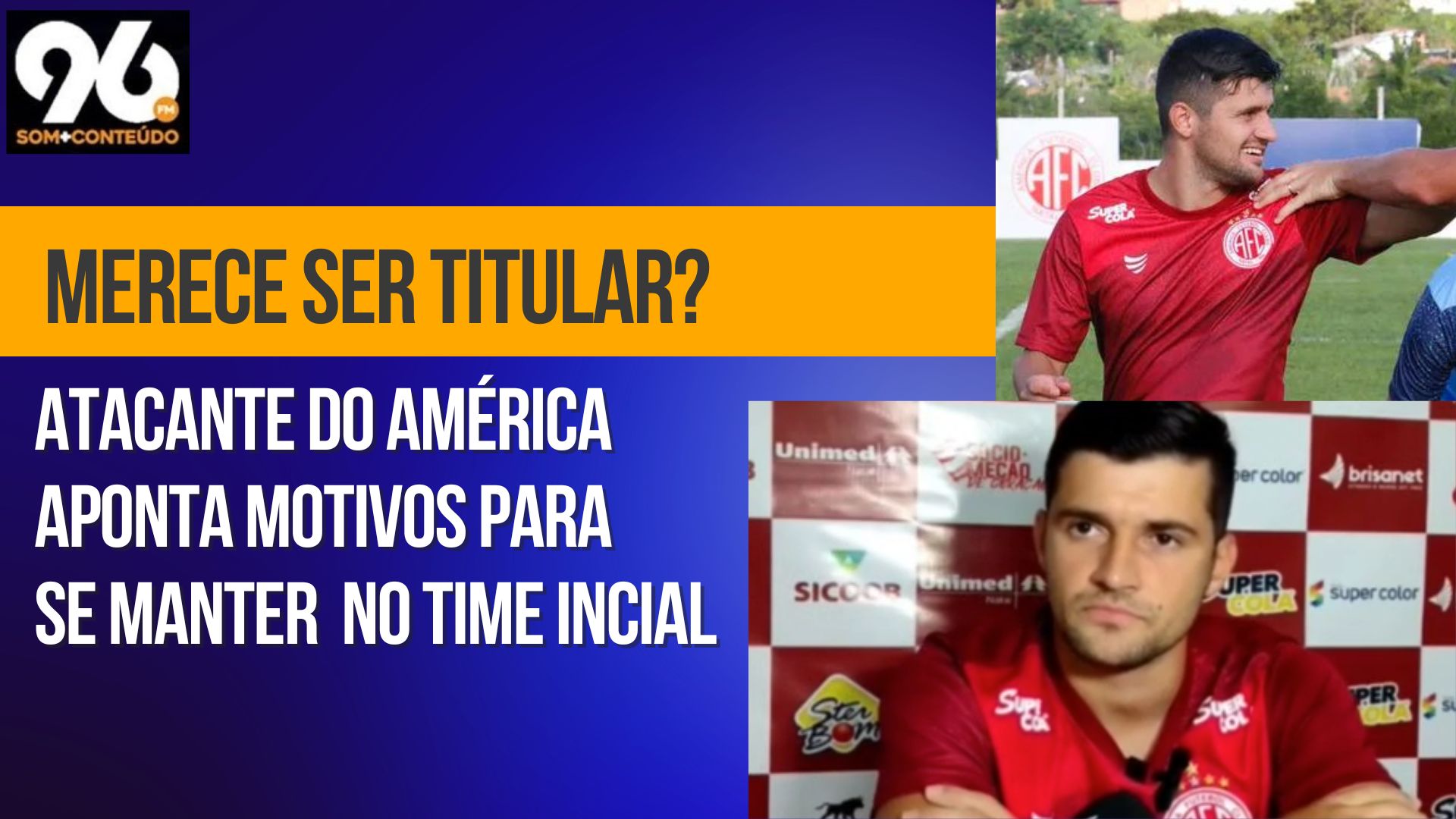 [VÍDEO] Questionado pela torcida, atacante do América aponta qualidades para ser titular