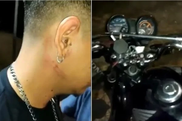 Entregador é agredido e tem moto depredada por buzinar à noite