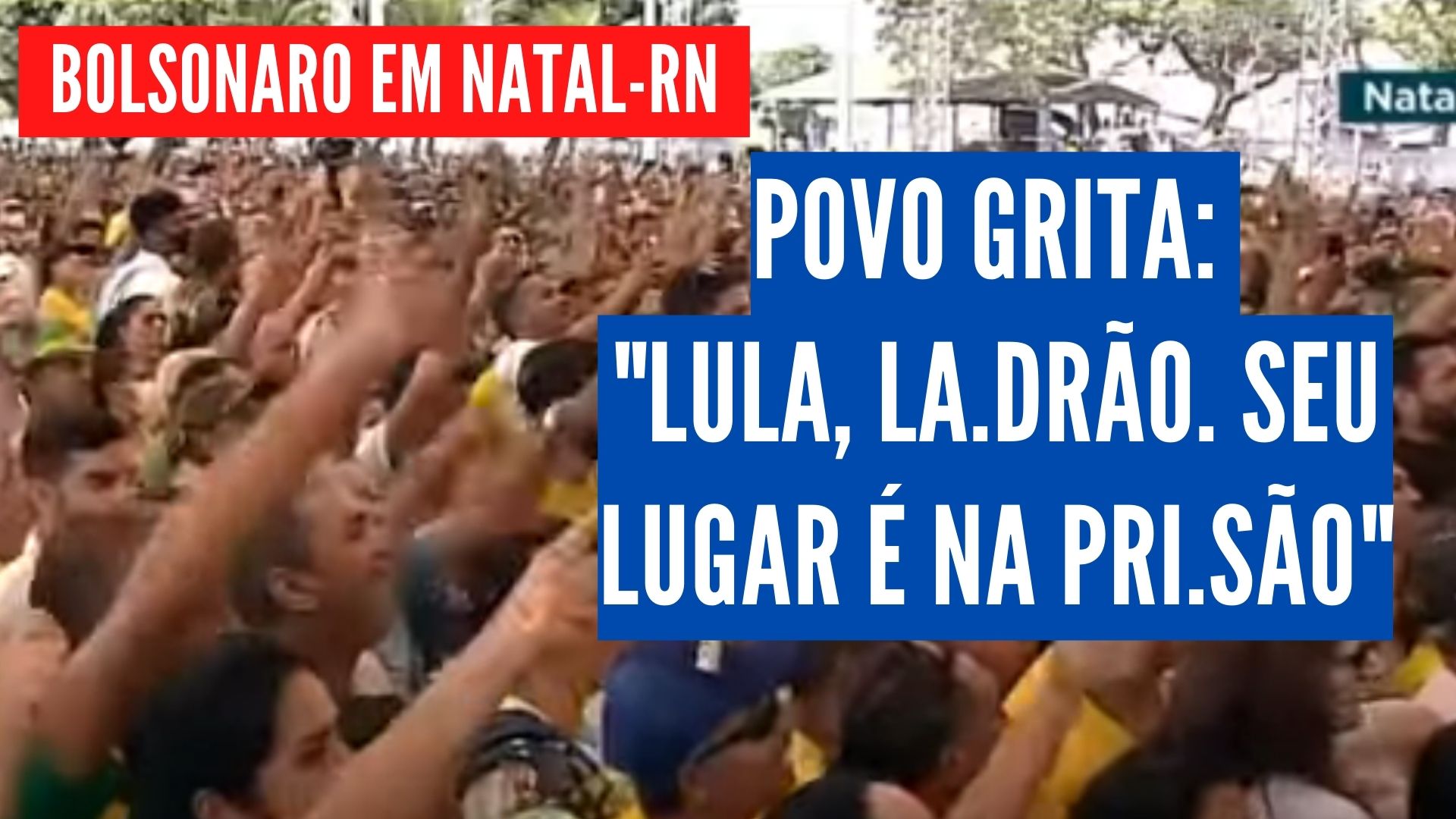 [VIDEO] Em Natal, Bolsonaro e Fabio defedem Marinho; público chama ex-presidente de "ladrão"