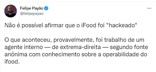 Especialista aponta que Ifood pode ter sido alvo de "agente interno" de extrema-direita