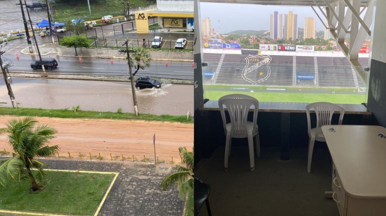 Em dia de chuva, veja como está o Frasqueirão para o jogo de daqui a pouco