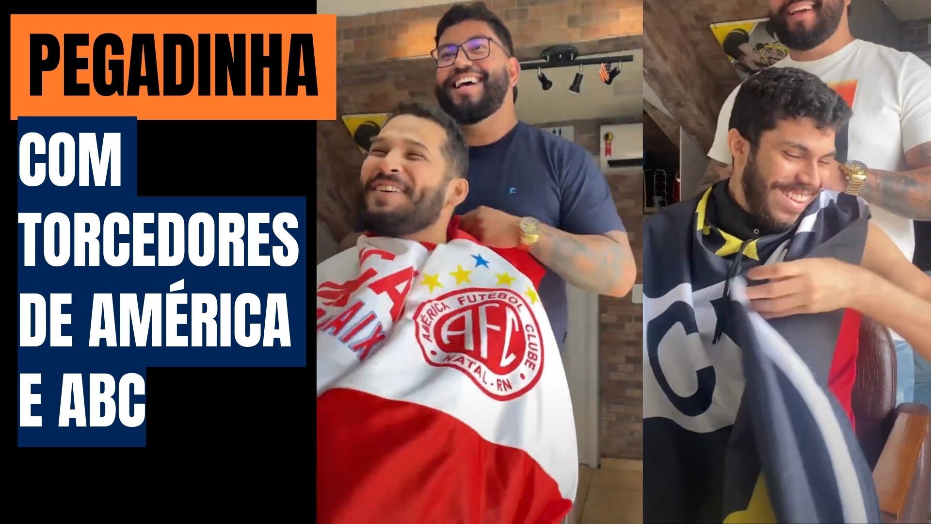 [VÍDEO] Barbearia viraliza após fazer pegadinha com torcedores de ABC e América