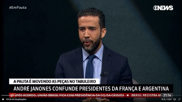 [VÍDEO] Pré-candidato à Presidência comete 'gafe' e diz que Macron é presidente da Argentina