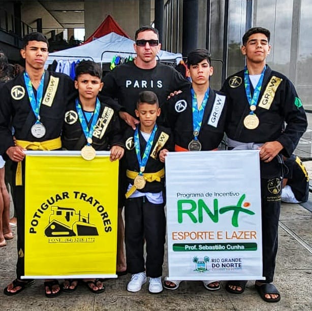 Projeto Esportivo potiguar apoiado pelo Programa RN + Esporte volta super vitorioso do Campeonato Sulamericano de Jiu Jitsu CBJJ