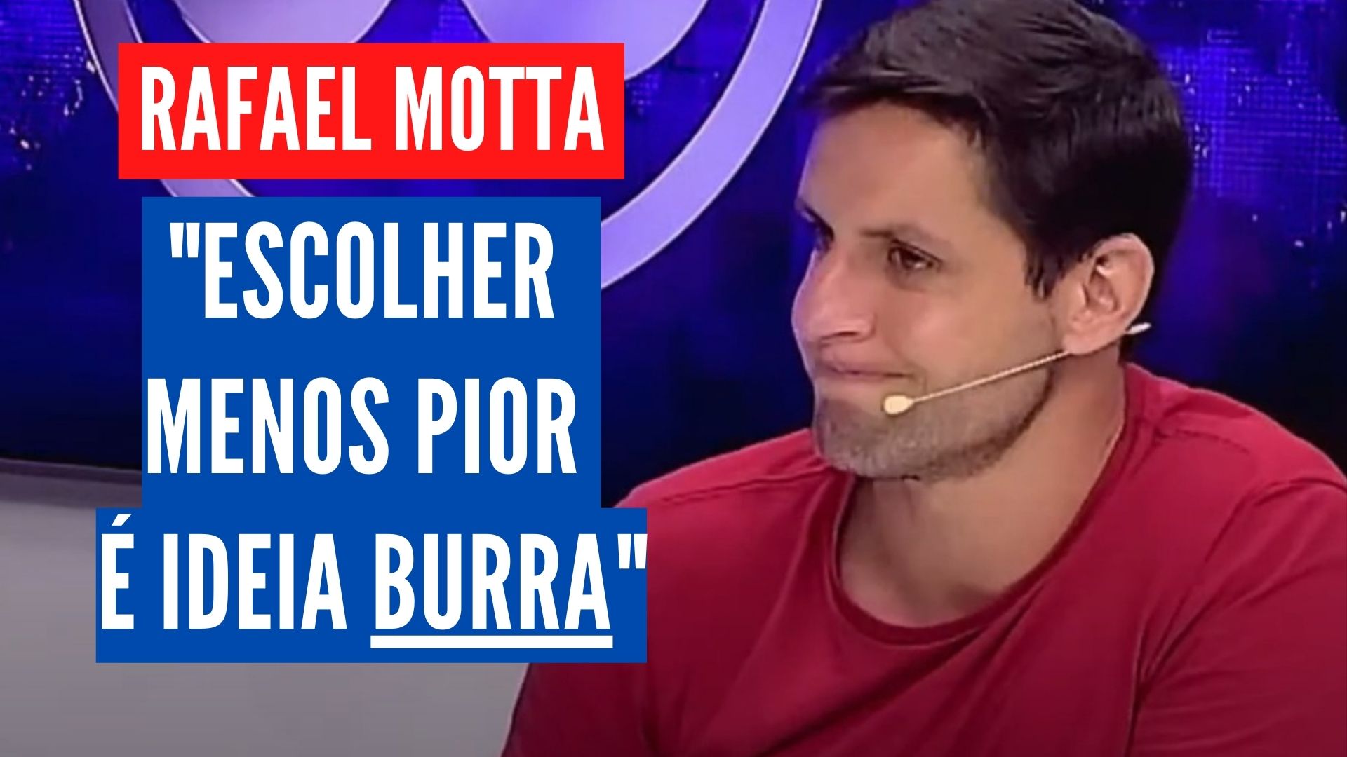 Rafael Motta critica tese de voto útil: "Escolher pelo menos pior é ideia burra"