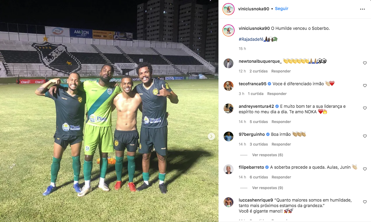 Após vitória do Altos, ex-capitão do ABC manda recado para Moacir Júnior: "Humilde venceu o soberbo"