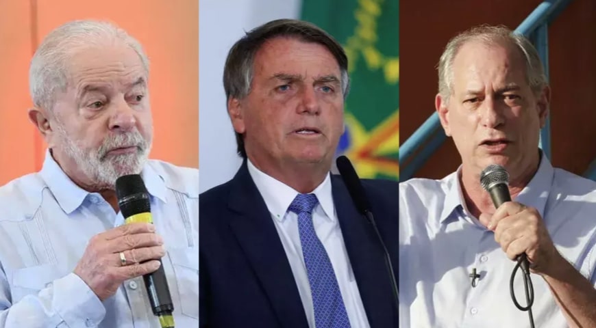 Lula e Bolsonaro tiveram redução do patrimônio de 2018 para 2022, enquanto o de Ciro aumentou