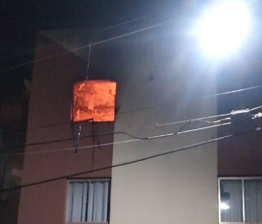 Apartamento é atingido por incêndio e morador fica ferido em Nova Parnamirim