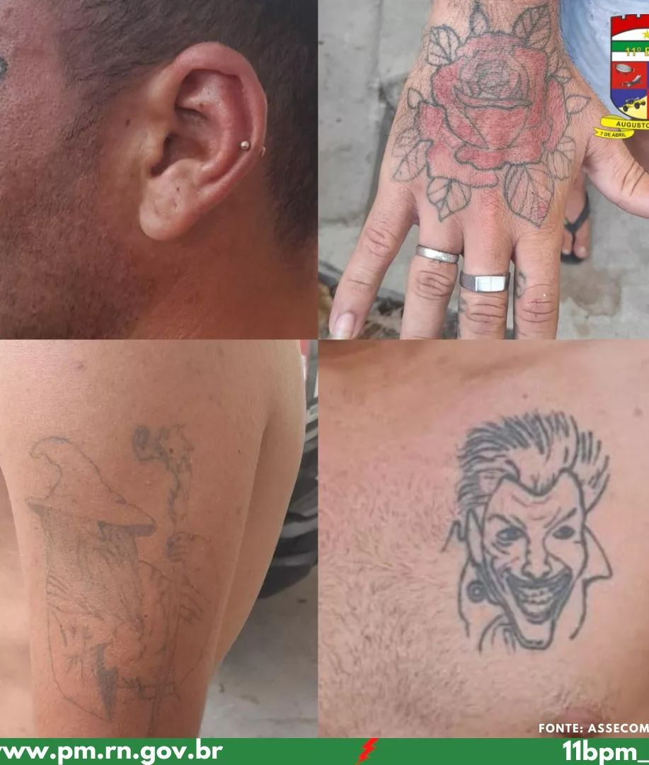 Com tatuagens do crime organizado, foragido por roubo no Seridó é preso na Grande Natal