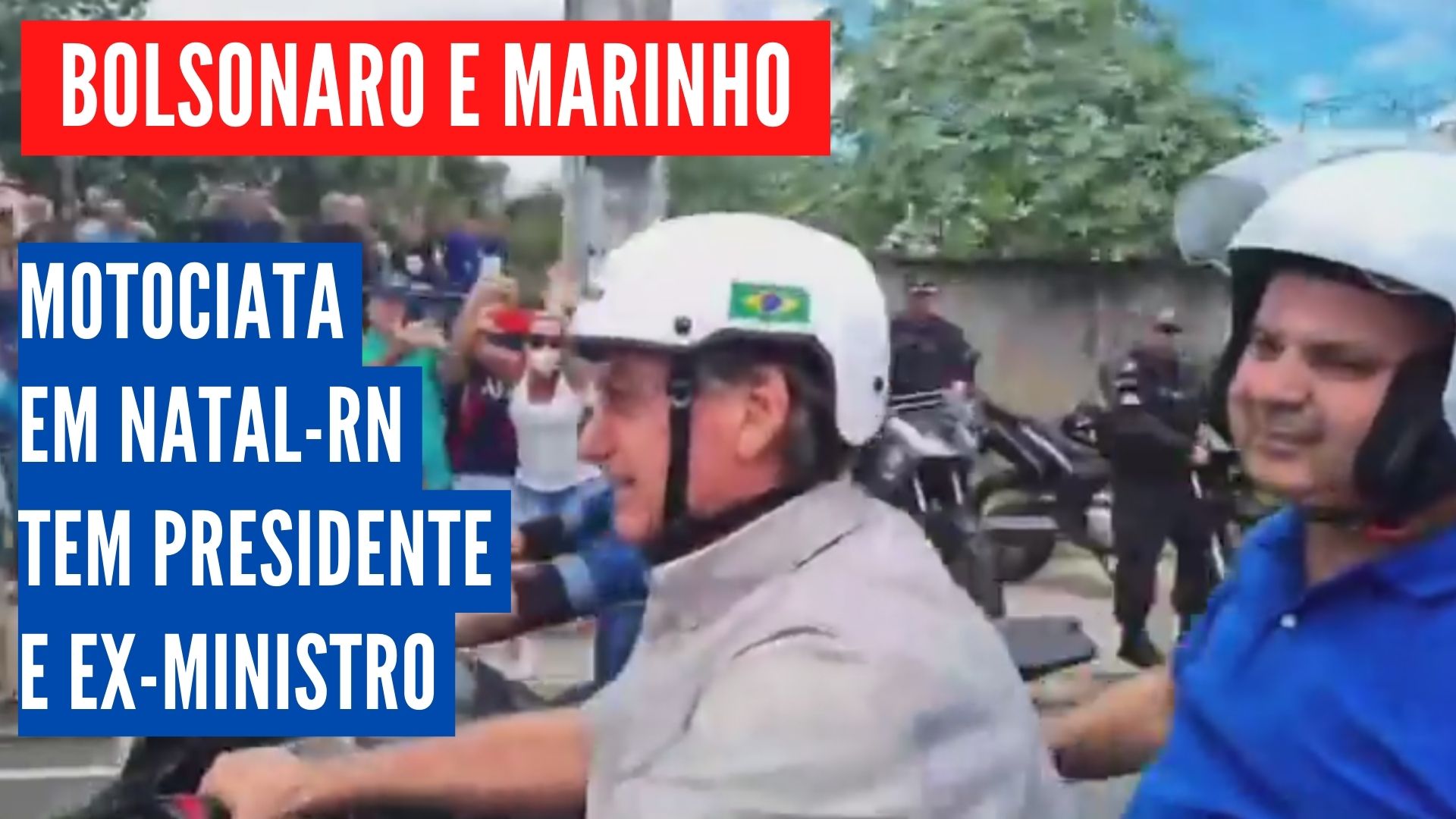 [VIDEO] Bolsonaro leva Rogério Marinho na garupa em motociata em Natal