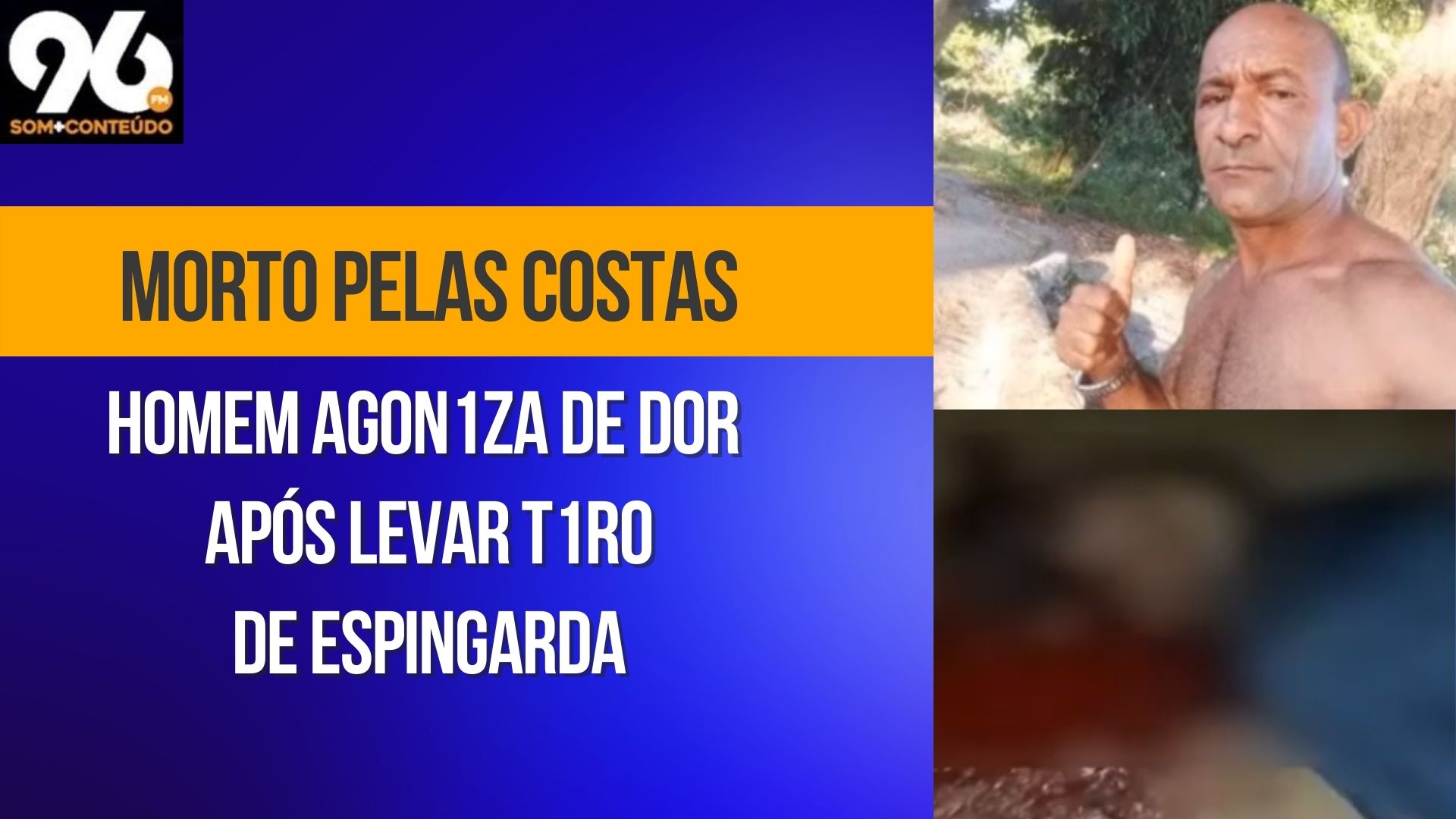 [VÍDEO] Homem agoniza de dor após ser atingido pelas costas com tiro de espingarda na Grande Natal