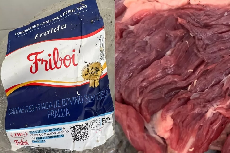 Churrasco termina em 'vômito coletivo' após larvas serem achadas em peça de carne