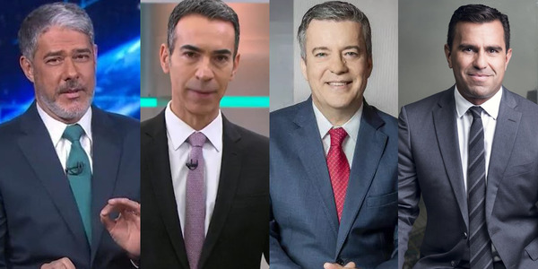 William Bonner, Tralli, Kovalick e Bocardi: respire fundo antes de ver o salário dos âncoras na Globo