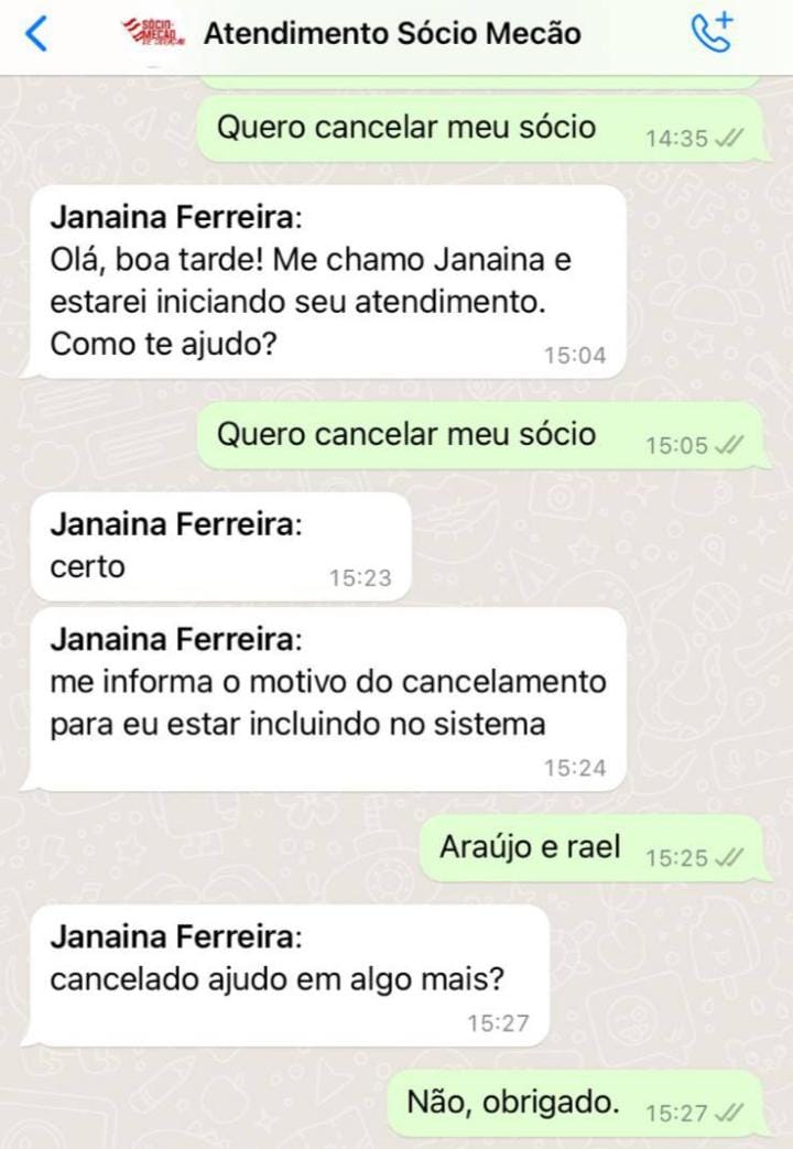 [FOTO] Torcedor cancela sócio e viraliza por motivo inusitado: "Araújo e Rael"