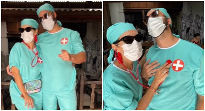 Cancelados: Fátima Bernardes e marido são criticados por fantasia de médicos