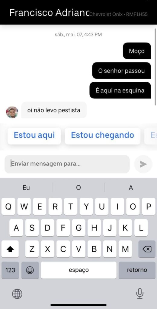 Motorista de aplicativo recusa corrida e caso viraliza nas redes sociais: "Não levo petista"