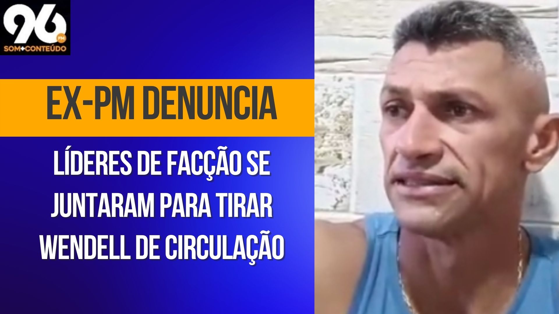 [VIDEO] Pré-candidato, ex-PM afirma que criminosos se juntaram para matá-lo: "Pode ter até dedo de político envolvido"