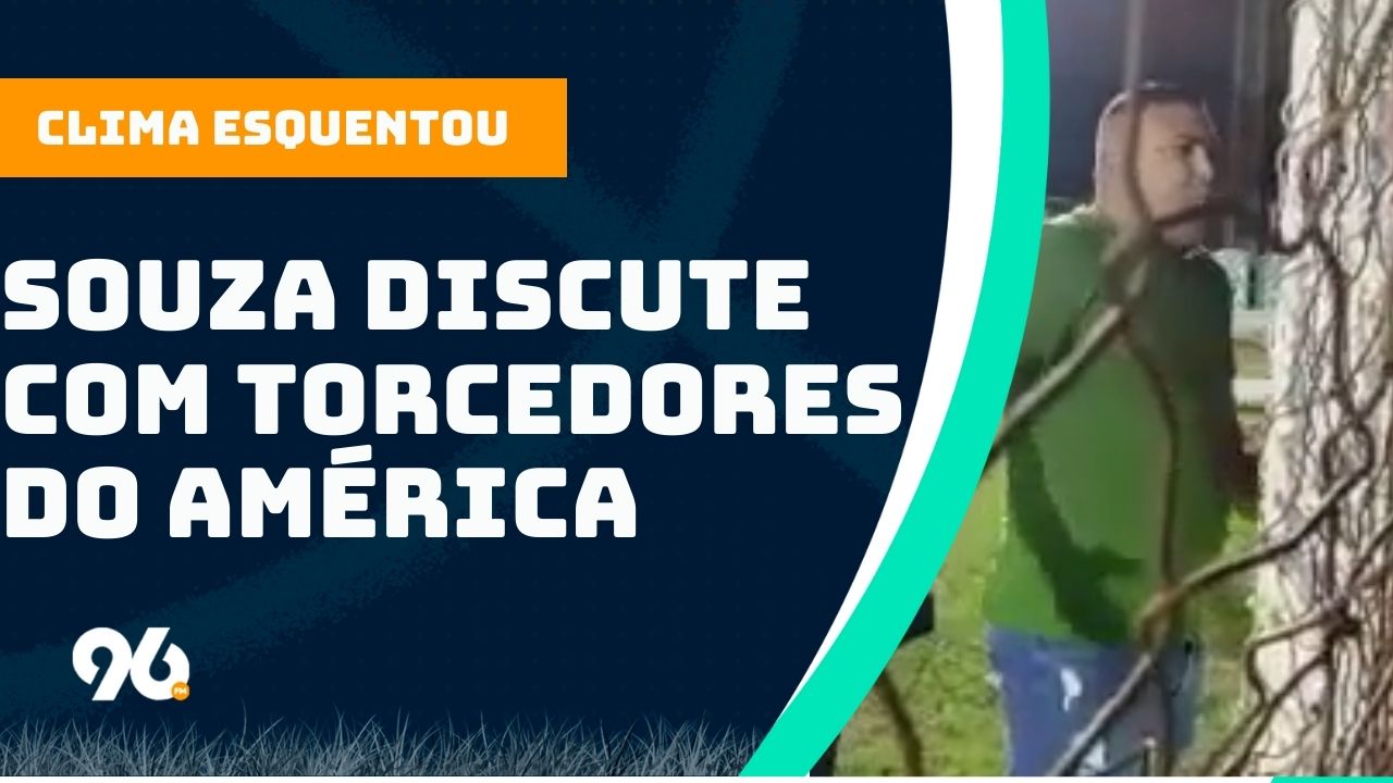 [VÍDEO] Clima esquentou: Souza discute com torcedores do América após novo empate