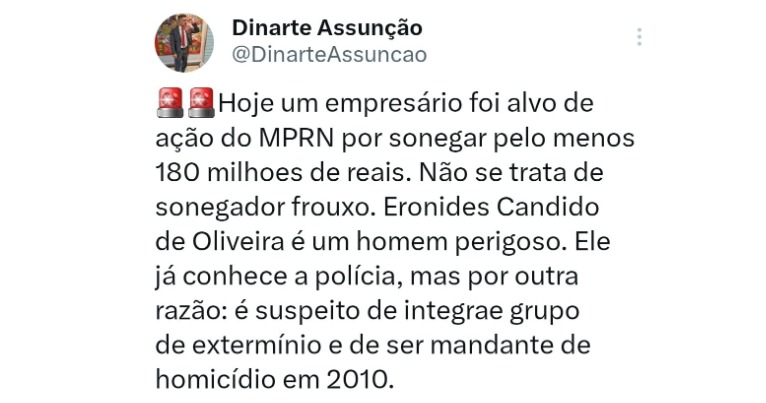 Além de supeito de sonegar R$ 180 milhões, empresário é apontado também como integrante de grupo de extermínio